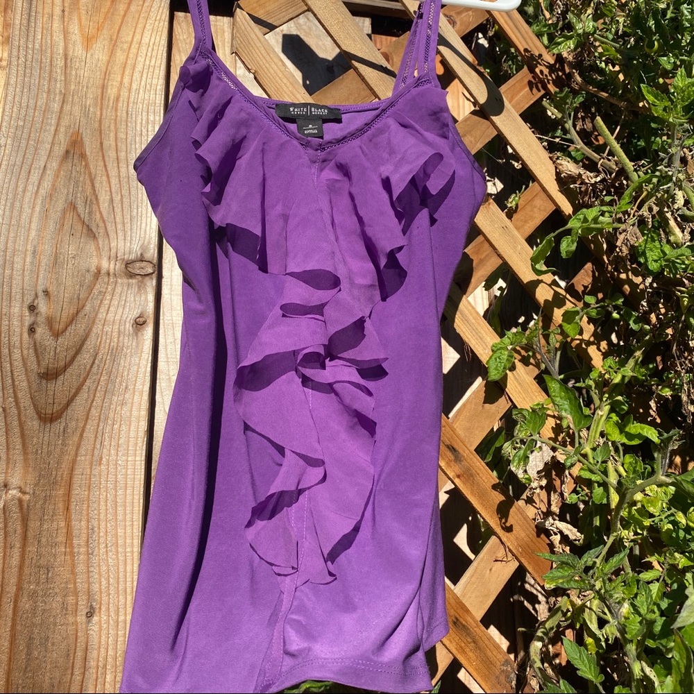 Purple frilly top